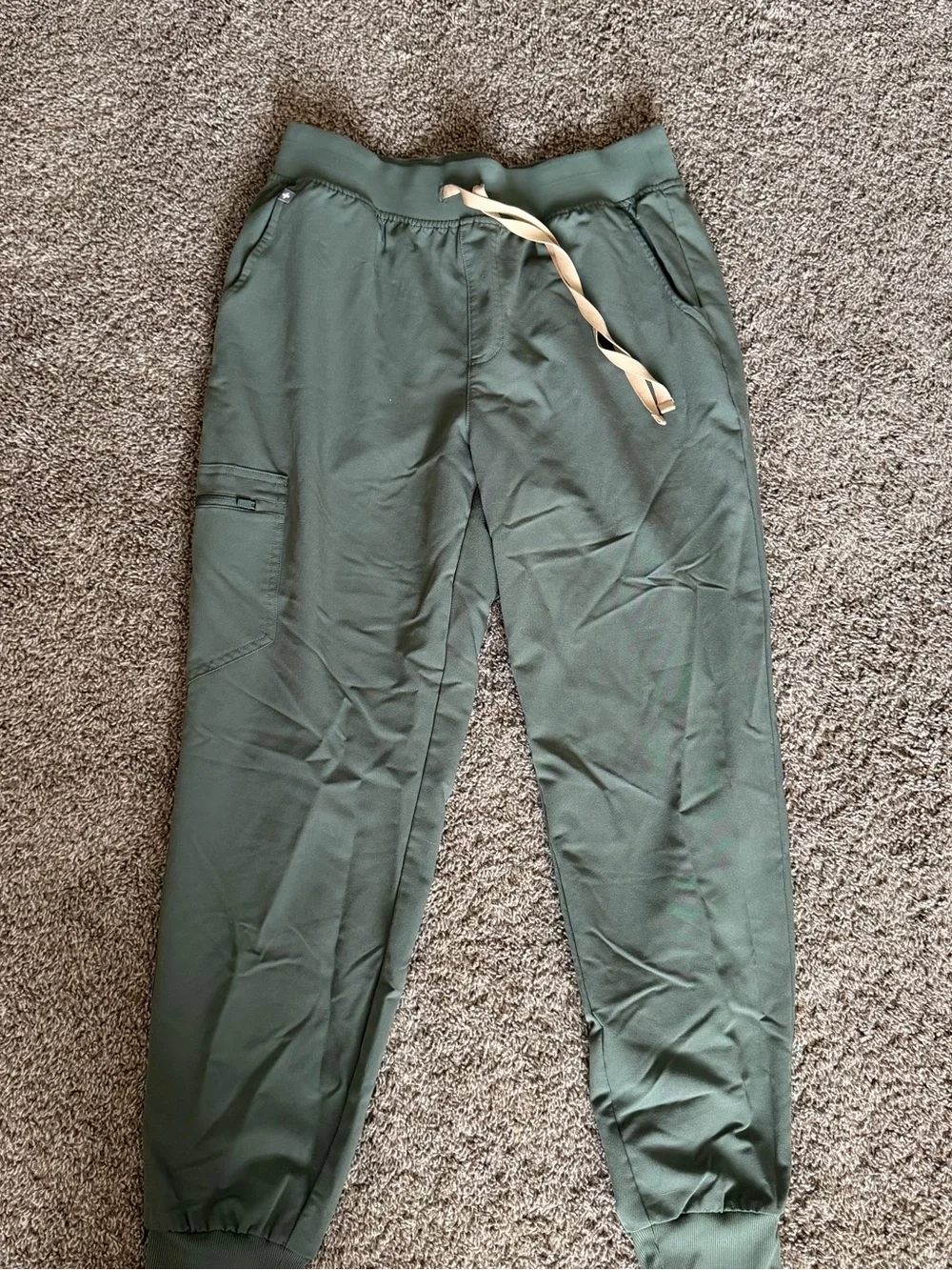 Figs Zamora High Rise Jogger Scrub Pant Moss Green Women’s Size Large Hospital